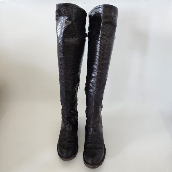 A.S. 98 Black leather knee high boots size 37 us 6.5 - Picture 2 of 12